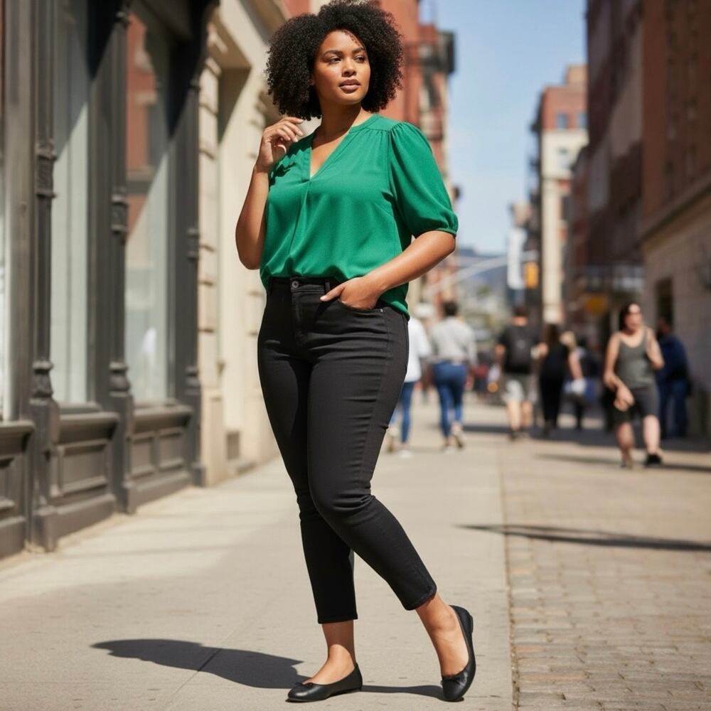 Gap Plus Size Ponté 5-Pocket Capri Jegging GUC